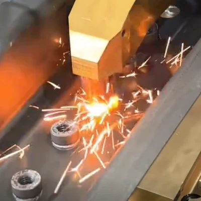 Energy storage spot welding machine welding hot plate and M10 convex ring nut